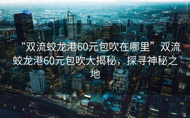 “雙流蛟龍港60元包吹在哪里”雙流蛟龍港60元包吹大揭秘，探尋神秘之地