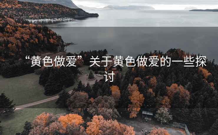 “黃色做愛”關(guān)于黃色做愛的一些探討