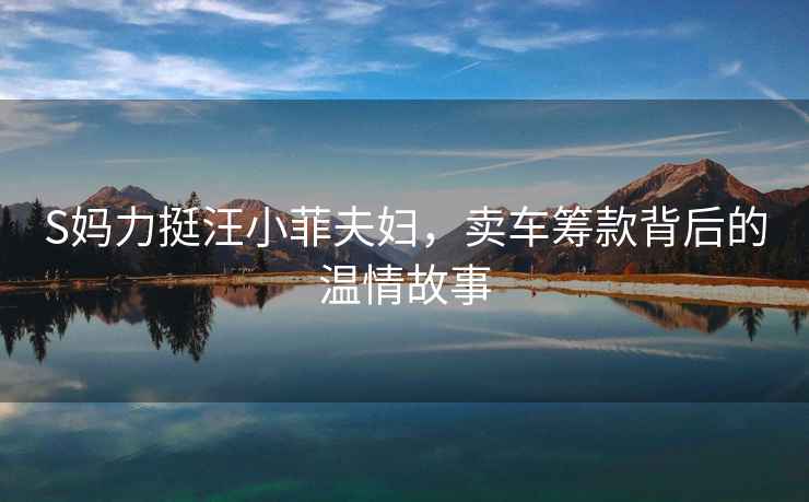 S媽力挺汪小菲夫婦，賣車籌款背后的溫情故事