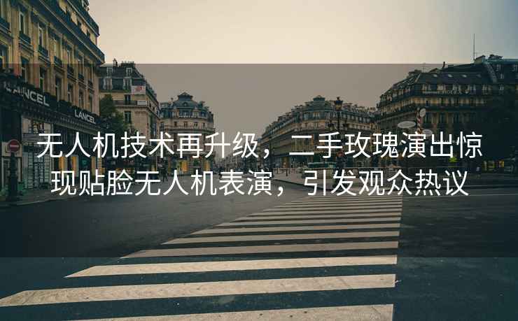 無人機技術(shù)再升級，二手玫瑰演出驚現(xiàn)貼臉無人機表演，引發(fā)觀眾熱議