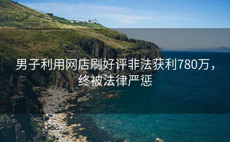 男子利用網(wǎng)店刷好評(píng)非法獲利780萬，終被法律嚴(yán)懲