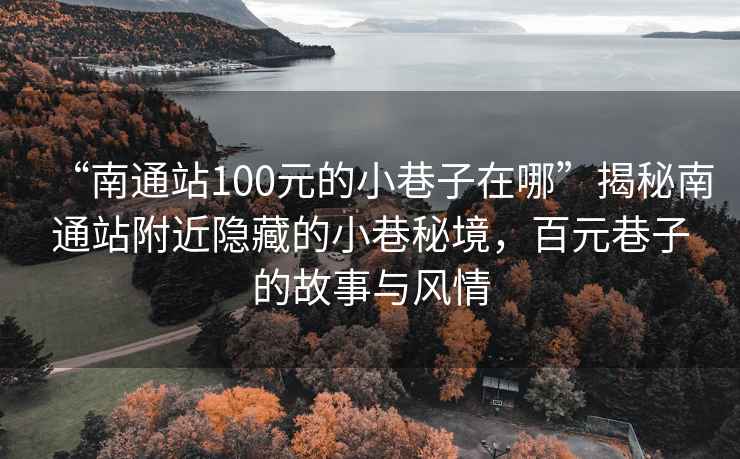 “南通站100元的小巷子在哪”揭秘南通站附近隱藏的小巷秘境，百元巷子的故事與風(fēng)情
