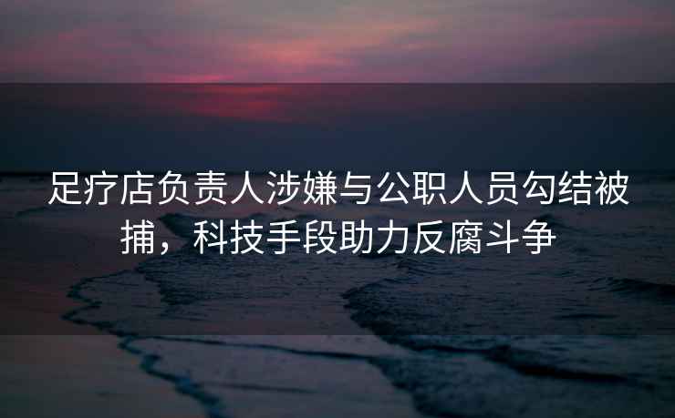 足療店負責(zé)人涉嫌與公職人員勾結(jié)被捕，科技手段助力反腐斗爭