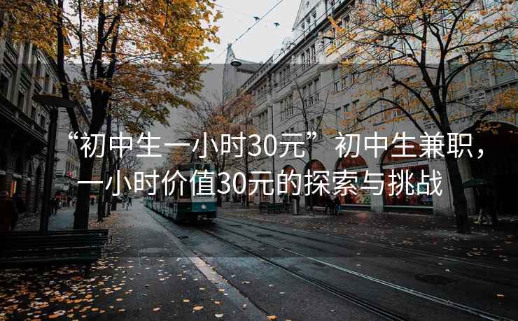 “初中生一小時(shí)30元”初中生兼職，一小時(shí)價(jià)值30元的探索與挑戰(zhàn)