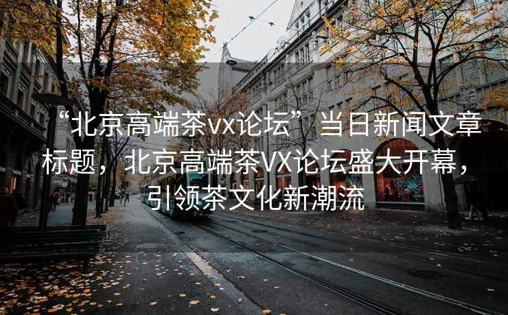 “北京高端茶vx論壇”當(dāng)日新聞文章標(biāo)題，北京高端茶VX論壇盛大開幕，引領(lǐng)茶文化新潮流