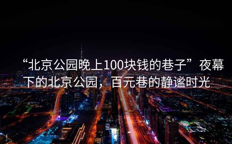 “北京公園晚上100塊錢的巷子”夜幕下的北京公園，百元巷的靜謐時光
