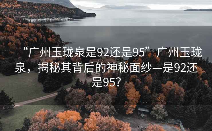 “廣州玉瓏泉是92還是95”廣州玉瓏泉，揭秘其背后的神秘面紗—是92還是95？
