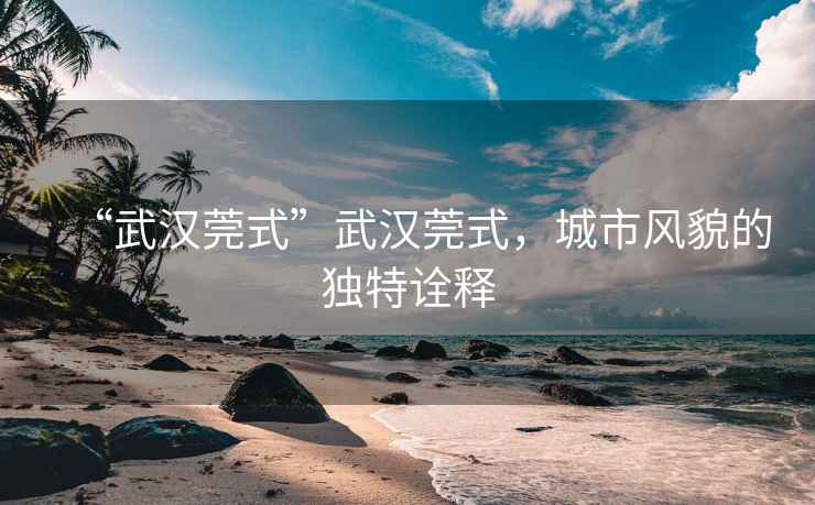 “武漢莞式”武漢莞式，城市風(fēng)貌的獨特詮釋