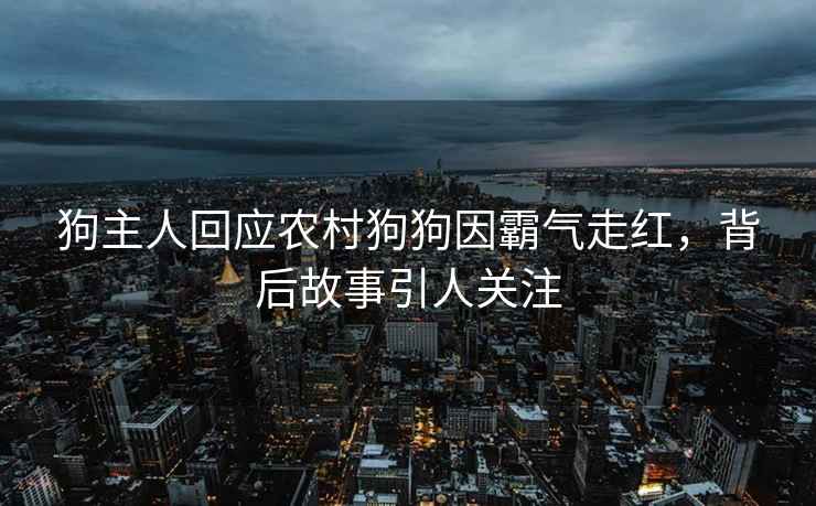 狗主人回應(yīng)農(nóng)村狗狗因霸氣走紅，背后故事引人關(guān)注
