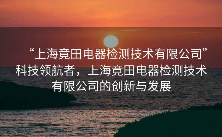 “上海竟田電器檢測技術有限公司”科技領航者，上海竟田電器檢測技術有限公司的創(chuàng)新與發(fā)展