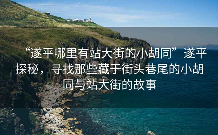 “遂平哪里有站大街的小胡同”遂平探秘，尋找那些藏于街頭巷尾的小胡同與站大街的故事