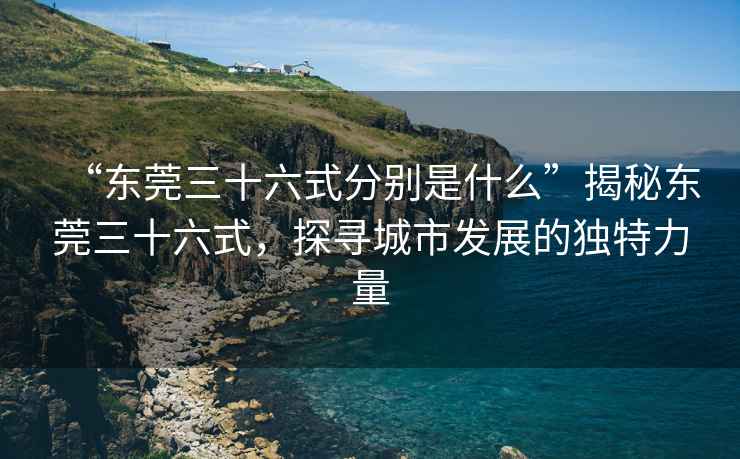 “東莞三十六式分別是什么”揭秘東莞三十六式，探尋城市發(fā)展的獨特力量