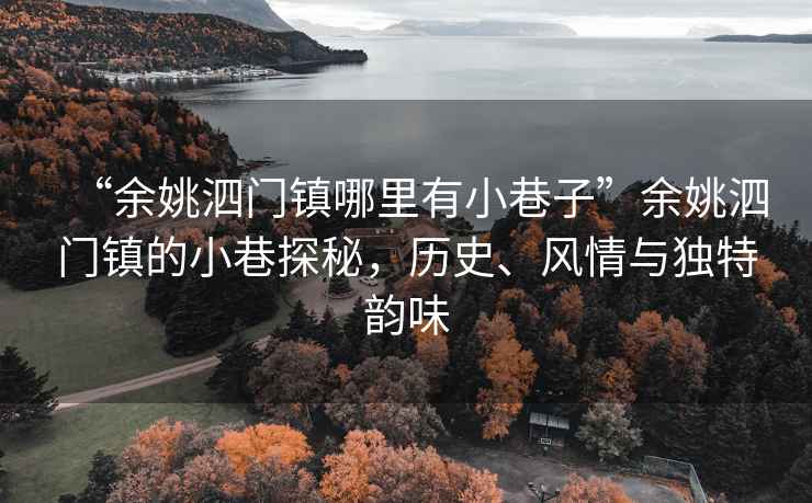 “余姚泗門鎮(zhèn)哪里有小巷子”余姚泗門鎮(zhèn)的小巷探秘，歷史、風(fēng)情與獨特韻味
