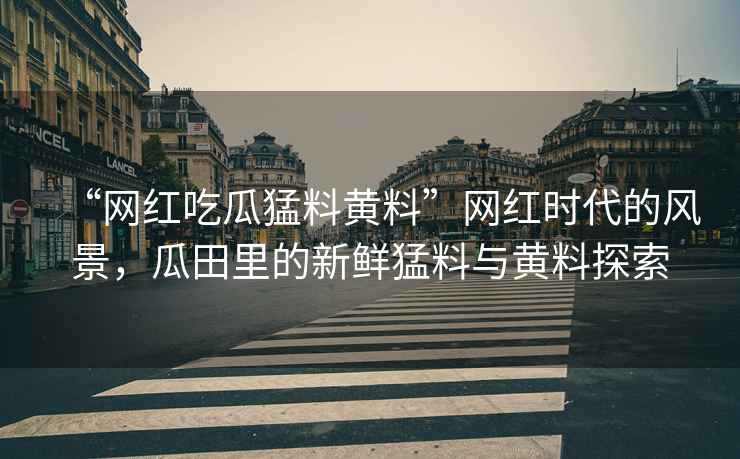 “網(wǎng)紅吃瓜猛料黃料”網(wǎng)紅時(shí)代的風(fēng)景，瓜田里的新鮮猛料與黃料探索
