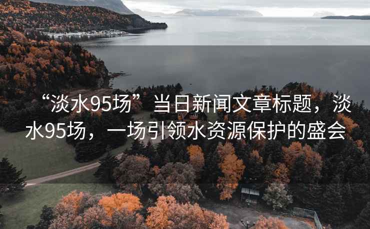 “淡水95場”當日新聞文章標題，淡水95場，一場引領(lǐng)水資源保護的盛會