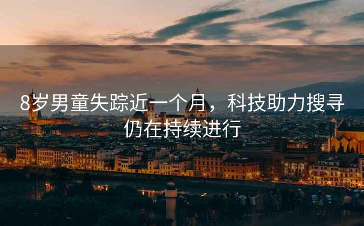 8歲男童失蹤近一個(gè)月，科技助力搜尋仍在持續(xù)進(jìn)行