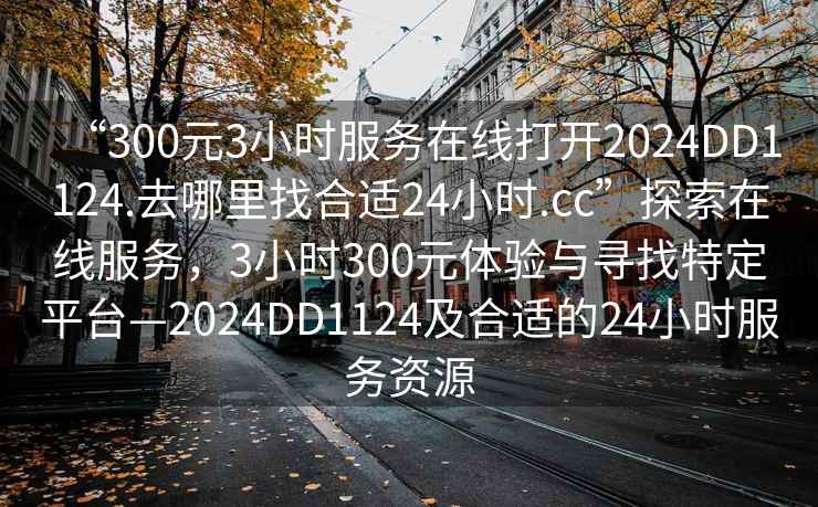 “300元3小時(shí)服務(wù)在線(xiàn)打開(kāi)2024DD1124.去哪里找合適24小時(shí).cc”探索在線(xiàn)服務(wù)，3小時(shí)300元體驗(yàn)與尋找特定平臺(tái)—2024DD1124及合適的24小時(shí)服務(wù)資源