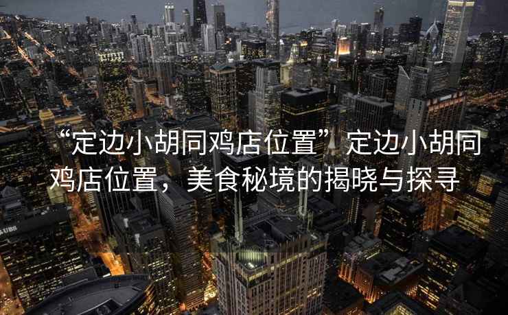“定邊小胡同雞店位置”定邊小胡同雞店位置，美食秘境的揭曉與探尋