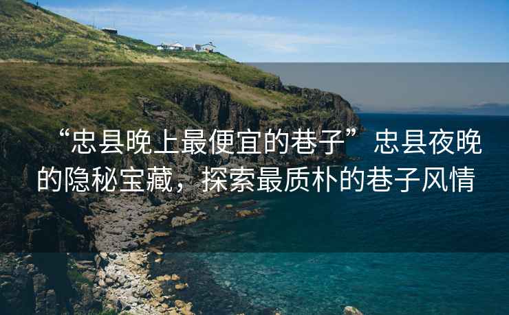 “忠縣晚上最便宜的巷子”忠縣夜晚的隱秘寶藏，探索最質(zhì)樸的巷子風(fēng)情