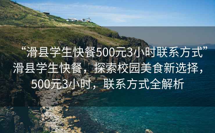 “滑縣學(xué)生快餐500元3小時(shí)聯(lián)系方式”滑縣學(xué)生快餐，探索校園美食新選擇，500元3小時(shí)，聯(lián)系方式全解析