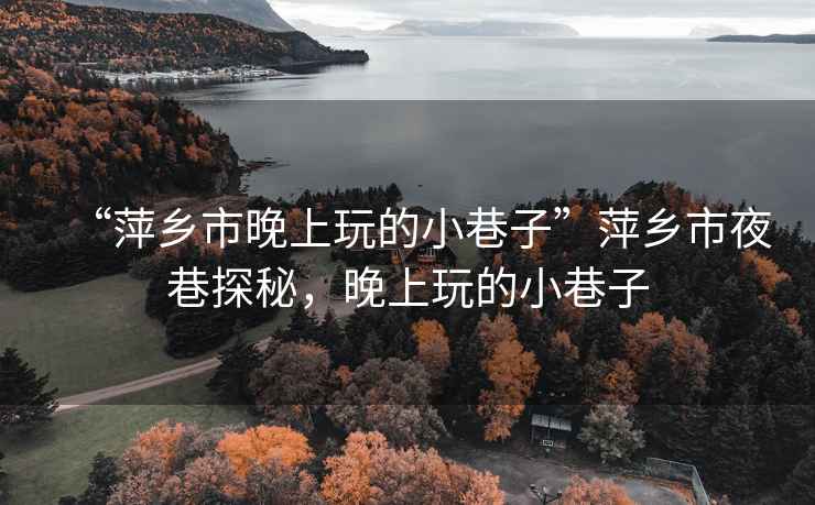 “萍鄉(xiāng)市晚上玩的小巷子”萍鄉(xiāng)市夜巷探秘，晚上玩的小巷子