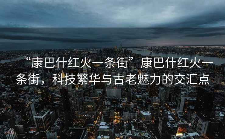 “康巴什紅火一條街”康巴什紅火一條街，科技繁華與古老魅力的交匯點