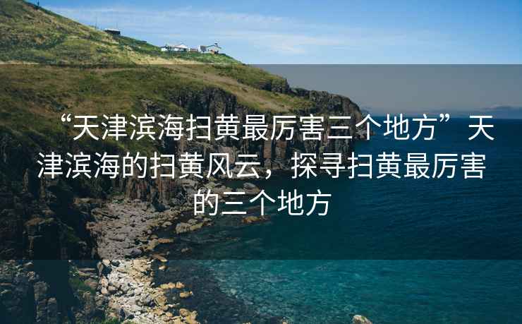 “天津?yàn)I海掃黃最厲害三個(gè)地方”天津?yàn)I海的掃黃風(fēng)云，探尋掃黃最厲害的三個(gè)地方
