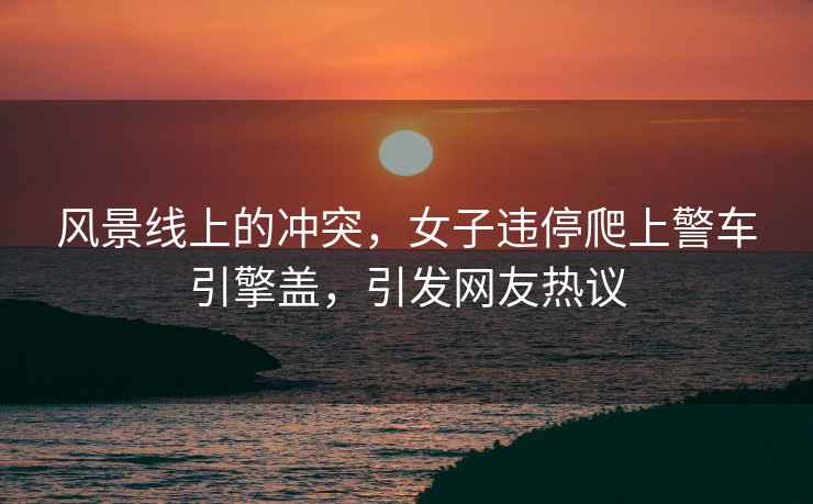 風(fēng)景線上的沖突，女子違停爬上警車引擎蓋，引發(fā)網(wǎng)友熱議