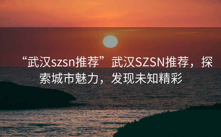 “武漢szsn推薦”武漢SZSN推薦，探索城市魅力，發(fā)現(xiàn)未知精彩