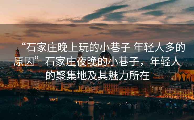“石家莊晚上玩的小巷子 年輕人多的原因”石家莊夜晚的小巷子，年輕人的聚集地及其魅力所在