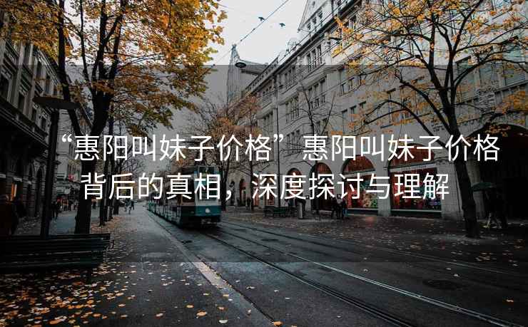 “惠陽叫妹子價格”惠陽叫妹子價格背后的真相，深度探討與理解
