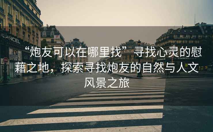 “炮友可以在哪里找”尋找心靈的慰藉之地，探索尋找炮友的自然與人文風(fēng)景之旅