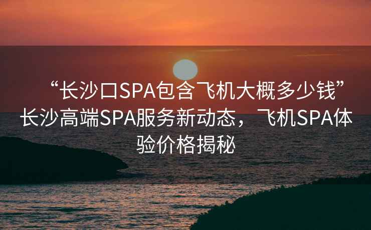 “長(zhǎng)沙口SPA包含飛機(jī)大概多少錢(qián)”長(zhǎng)沙高端SPA服務(wù)新動(dòng)態(tài)，飛機(jī)SPA體驗(yàn)價(jià)格揭秘