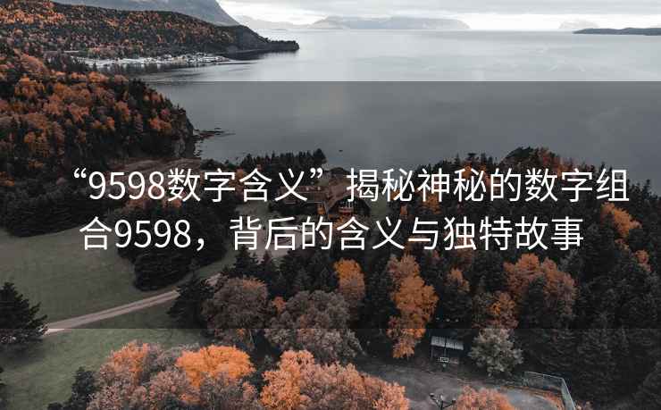 “9598數(shù)字含義”揭秘神秘的數(shù)字組合9598，背后的含義與獨(dú)特故事