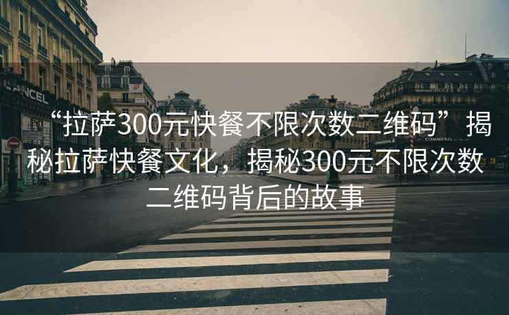 “拉薩300元快餐不限次數(shù)二維碼”揭秘拉薩快餐文化，揭秘300元不限次數(shù)二維碼背后的故事