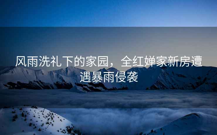 風(fēng)雨洗禮下的家園，全紅嬋家新房遭遇暴雨侵襲