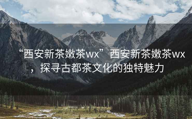 “西安新茶嫩茶wx”西安新茶嫩茶wx，探尋古都茶文化的獨特魅力