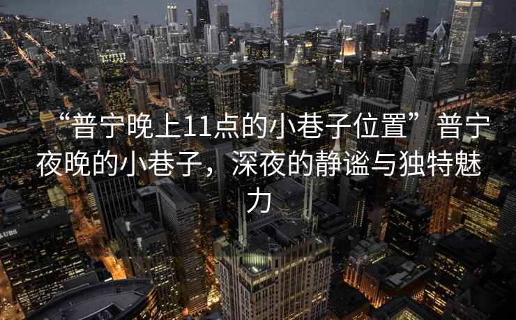 “普寧晚上11點(diǎn)的小巷子位置”普寧夜晚的小巷子，深夜的靜謐與獨(dú)特魅力