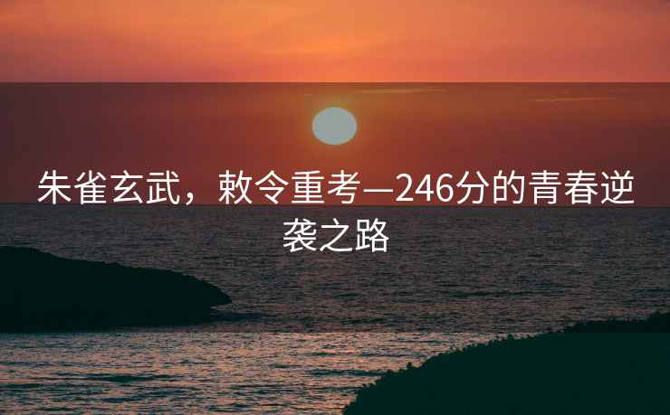 朱雀玄武，敕令重考—246分的青春逆襲之路
