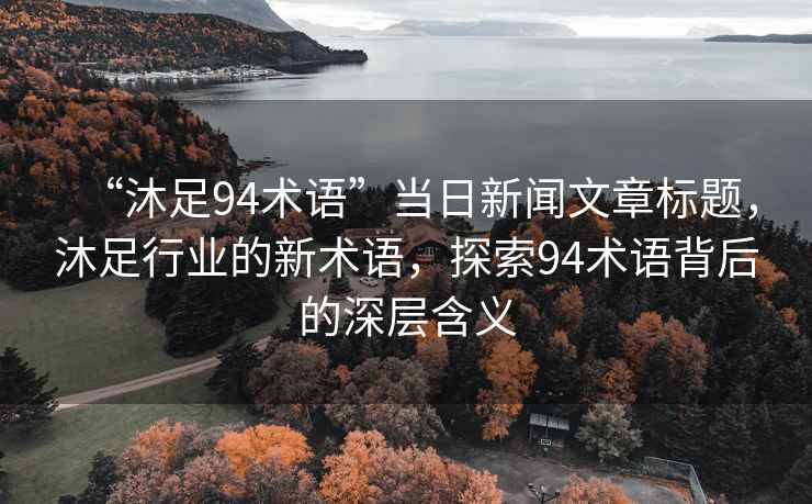 “沐足94術(shù)語”當日新聞文章標題，沐足行業(yè)的新術(shù)語，探索94術(shù)語背后的深層含義