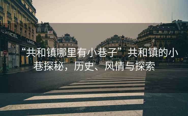 “共和鎮(zhèn)哪里有小巷子”共和鎮(zhèn)的小巷探秘，歷史、風情與探索