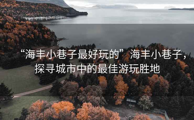 “海豐小巷子最好玩的”海豐小巷子，探尋城市中的最佳游玩勝地