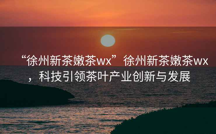 “徐州新茶嫩茶wx”徐州新茶嫩茶wx，科技引領茶葉產業(yè)創(chuàng)新與發(fā)展