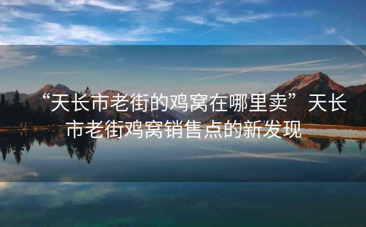 “天長市老街的雞窩在哪里賣”天長市老街雞窩銷售點的新發(fā)現(xiàn)
