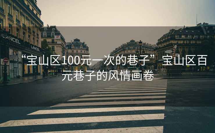 “寶山區(qū)100元一次的巷子”寶山區(qū)百元巷子的風(fēng)情畫卷