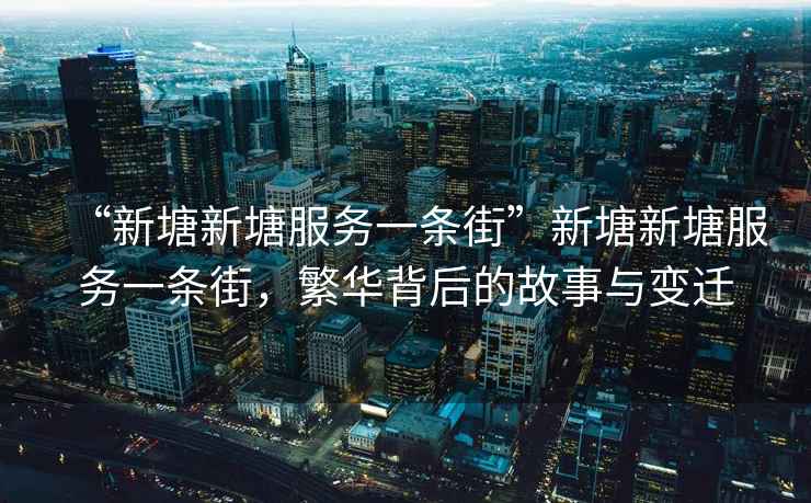 “新塘新塘服務(wù)一條街”新塘新塘服務(wù)一條街，繁華背后的故事與變遷