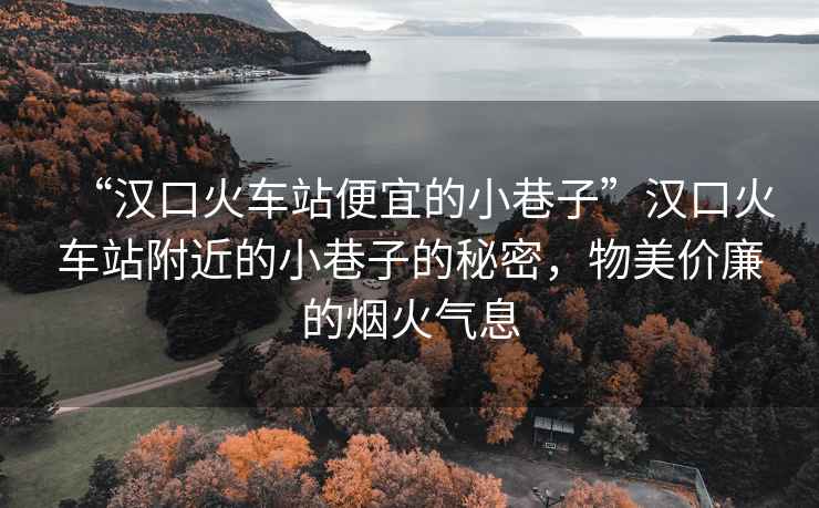 “漢口火車(chē)站便宜的小巷子”漢口火車(chē)站附近的小巷子的秘密，物美價(jià)廉的煙火氣息