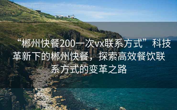 “郴州快餐200一次vx聯(lián)系方式”科技革新下的郴州快餐，探索高效餐飲聯(lián)系方式的變革之路