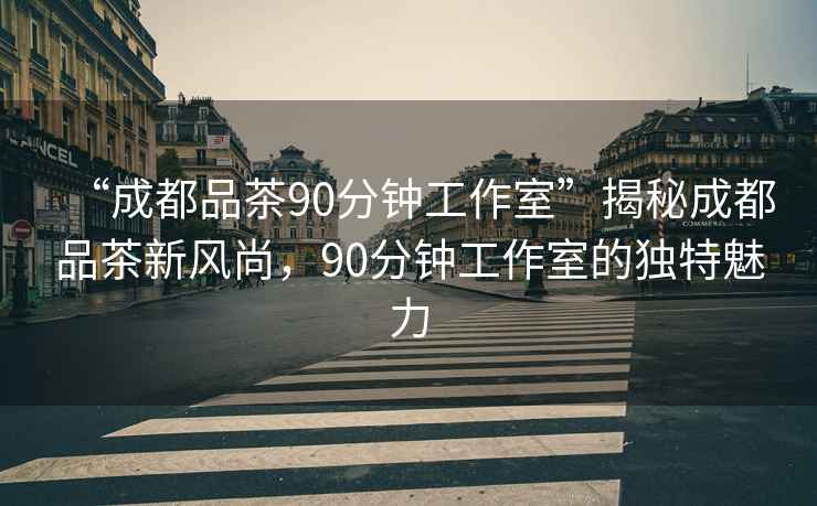 “成都品茶90分鐘工作室”揭秘成都品茶新風(fēng)尚，90分鐘工作室的獨(dú)特魅力