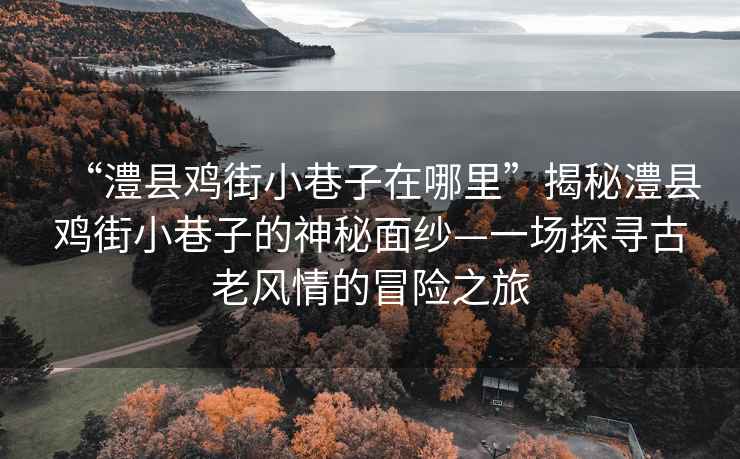 “澧縣雞街小巷子在哪里”揭秘澧縣雞街小巷子的神秘面紗—一場探尋古老風情的冒險之旅